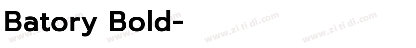 Batory Bold字体转换